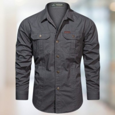 Full sleeves double pocket panel Shirt