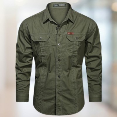Full sleeves double pocket panel Shirt