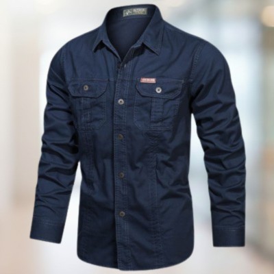 Full sleeves double pocket panel Shirt