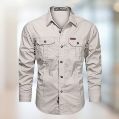 Full sleeves double pocket panel Shirt