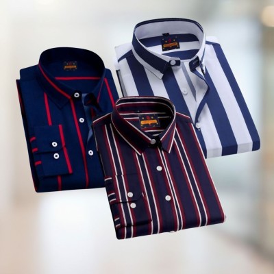 Stripe Shirt Combo(3pc)