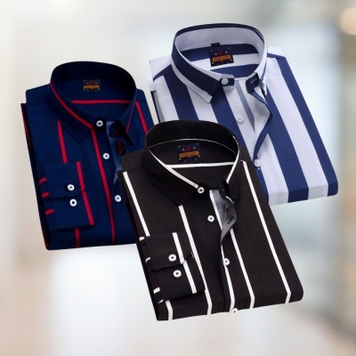 Stripe Shirt Combo(3pc)
