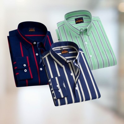 Stripe Shirt Combo(3pc)
